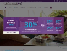 Tablet Screenshot of hotelcolibribeach.com